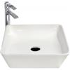 Bagnoexpert Lavabo Ricky appoggio salvaspazio 42x42 quadrato in ceramica