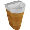 Ceramica azzurra Mobile a terra con lavabo Forma cm. 44x47 olmo naturale di Ceramica Azzurra