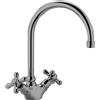 Paffoni Miscelatore lavello cucina Iris con canna orientabile in ottone cromo di Paffoni