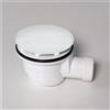Bagnoexpert Piletta sifonata diametro 90 mm ribassata per piatto doccia bianca opaca