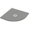 Bagnoexpert Piatto doccia 80x80 h.2,8 angolare in marmo resina effetto pietra grigio opaco Ardesia