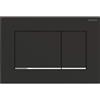 GEBERIT Placca di comando Sigma 20 Square nera opaca con finiture cromo di Geberit - Cod. Articolo: 115.883.14.1