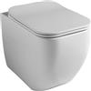 Ceramica gsg Water brio Filomuro senza brida (rimless) cm. 52,5x36 bianco lucido di Ceramica GSG