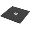 Bagnoexpert Piatto doccia 90x90 h.2 8 in marmo resina effetto pietra nero opaco Ardesia