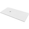 Bagnoexpert Piatto doccia 70x150 h.2,8 in marmo resina effetto pietra bianco opaco Ardesia