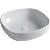 CERAMICA GSG Lavabo Easy appoggio salvaspazio 45x45 quadro in ceramica bianco lucido - Cod. Articolo: EALAVQU45000