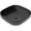CERAMICA GSG Lavabo Easy appoggio salvaspazio 45x45 quadro in ceramica nero opaco - Cod. Articolo: EALAVQU45003