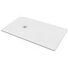 Bagnoexpert Piatto doccia 90x120 h.2,8 in marmo resina effetto pietra bianco opaco Ardesia