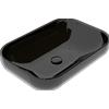 Ceramica gsg Lavabo Easy appoggio 60x42 rettangolare in ceramica nero lucido di Ceramica GSG