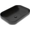 Ceramica gsg Lavabo Easy appoggio 60x42 rettangolare in ceramica nero opaco di Ceramica GSG