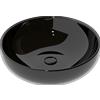 CERAMICA GSG Lavabo Easy appoggio salvaspazio Ø45 tondo in ceramica nero lucido - Cod. Articolo: EALAVRO45002
