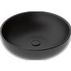 CERAMICA GSG Lavabo Easy appoggio salvaspazio Ø45 tondo in ceramica nero opaco - Cod. Articolo: EALAVRO45003