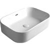 Ceramica gsg Lavabo Easy appoggio 60x42 rettangolare in ceramica bianco lucido di Ceramica GSG