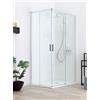 Tamanaco Box doccia QUICK in cristallo 6 mm trasparente 75x90 con profilo cromo di Tamanaco