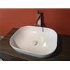 Bagnoexpert Lavabo ovale da appoggio Pois cm 51x39.5 senza foro per rubinetteria bianco