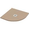 Bagnoexpert Piatto doccia 80x80 h.2,8 angolare in marmo resina effetto pietra sabbia opaco Ardesia