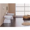 Ceramica azzurra Sanitari Elios a terra distanziato da parete cm. 55 con sedile in poliestere di Ceramica Azzurra