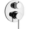 Paini Miscelatore incasso doccia Cox con deviatore rotativo in ottone cromo di Paini