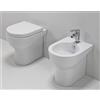 CERAMICA AZZURRA Sanitari nuvola filomuro cm. 46 con sedile softclose di Ceramica Azzurra - Cod. Articolo: NUVCTP046000BI+NUBIT004600MBI+NUV1845/F