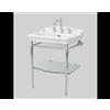 Art ceram Struttura Hermitage a terra in metallo anticato con lavabo cm. 68x55 bianco lucido di Art Ceram
