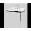 Art ceram Struttura Hermitage a terra in metallo anticato con lavabo cm. 68x55 in ceramica bianco lucido di Art Ceram