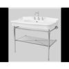 Art ceram Struttura Hermitage a terra in metallo anticato con lavabo cm. 112x63 bianco lucido di Art Ceram