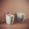 ART CERAM Sanitari Atelier filomuro senza brida cm. 52x37 con sedile sottile softclose - Cod. Articolo: ATV00201+ATB00201+AZA0010171