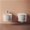 ART CERAM Sanitari Atelier sospesi senza brida cm. 52x37 con sedile slim soft close - Cod. Articolo: ATV00101+ATB00101+AZA0010171