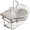 Ceramica globo Struttura Paestum sospesa in ottone con lavabo cm. 110x60 bianco lucido di Ceramica Globo