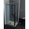Tamanaco Box doccia FPB40 cristallo 6 mm trasparente 65x90 con profilo cromo di Tamanaco