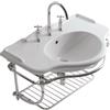 CERAMICA GLOBO Struttura Paestum sospesa in ottone con lavabo cm. 90x56 bianco lucido - Cod. Articolo: PA056.BI+PASC56