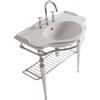 CERAMICA GLOBO Struttura Paestum terra in ottone con lavabo cm. 90x56 bianco lucido - Cod. Articolo: PA056.BI+PATC56