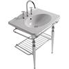 Ceramica globo Struttura Paestum terra in ottone con lavabo cm. 75x55 bianco lucido di Ceramica Globo