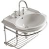 CERAMICA GLOBO Struttura Paestum sospesa in ottone con lavabo cm. 62x54 bianco lucido - Cod. Articolo: PA057.BI+PASC57