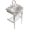 CERAMICA GLOBO Struttura Paestum a terra in ottone con lavabo cm. 62x54 bianco lucido - Cod. Articolo: PA057.BI+PATC57