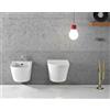 CERAMICA GLOBO Sanitari forty3 sospesi senza brida cm. 57x36 con sedile softclose - Cod. Articolo: FOS05.BI+FOS09.BI+FOR20BI