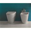Ceramica globo Sanitari Forty3 fillomuro scarico traslato senza brida cm. 57x36 con sedile softclose di Ceramica Globo