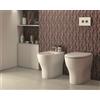 Ceramica globo Sanitari Grace filomuro senza brida scarico traslato cm. 52x36 con sedile a chiusura tradizionale di Ceramica Globo