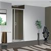 Giava Box doccia Smeralda in cristallo 3 mm stampato 80x80 cm con profilo bianco di Giava