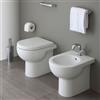 Ceramica flaminia Sanitari Quick filomuro scarico traslato senza brida cm. 51x36 con sedile softclose avvolgente di Ceramica Flaminia