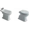 CERAMICA GALASSIA Sanitari Ethos a terra distanziati cm. 56x38 con sedile standard - Cod. Articolo: 8418+8428M+8413