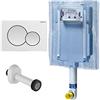 BAGNOEXPERT Kit completo di cassetta incasso a muro Sigma 08, canotto e placca Sigma 01 bianca - Cod. Articolo: 109.790.00.1+118.221.11.1+115.770.11.5