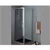 Tamanaco Porta doccia FPB40 in cristallo 6 mm satinato cm. 90 con profilo cromato di Tamanaco