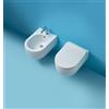 Ceramica kerasan Sanitari Flo mini sospesi salvaspazio cm. 50x36 con sedile avvolgente chiusura standard di Ceramica Kerasan