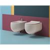 Ceramica kerasan Sanitari Flo sospesi senza brida cm. 54x37 con sedile sottile chiusura softclose di Ceramica Kerasan