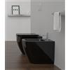 CERAMICA GSG Sanitari Brio filomuro senza brida neri lucidi con sedile softclose - Cod. Articolo: BRWC01002+BRBI01002+BRCOPRSLTICR002