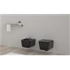 CERAMICA GSG Sanitari Brio sospesi senza brida neri opachi con sedile softclose - Cod. Articolo: BRWCSO003+BRBISO003+BRCOPRSLTICR003