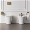 CERAMICA GSG Sanitari Cruise filomuro cm 53x39 senza brida con sedile softclose - Cod. Articolo: CRWC01000+CRBI01000+CRCOPRSLTICRCN000