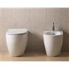 CERAMICA GSG Sanitari like filomuro cm 52.5 senza brida con sedile softclose - Cod. Articolo: LKWC01000+LKBI01000+LKCOPRSLTICR000
