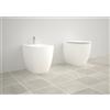 CERAMICA GSG Sanitari like filomuro senza brida bianchi opachi con sedile softclose - Cod. Articolo: LKWC01001+LKBI01001+LKCOPRSLTICR001